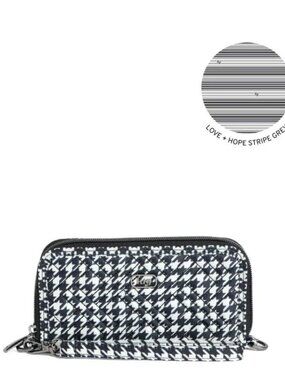Lug Whirly RFID Wristlet Wallet Micro Houndstooth